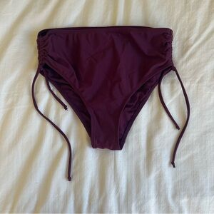 Nicole Miller Studio Purple High Waist Bikini Bottom Size S